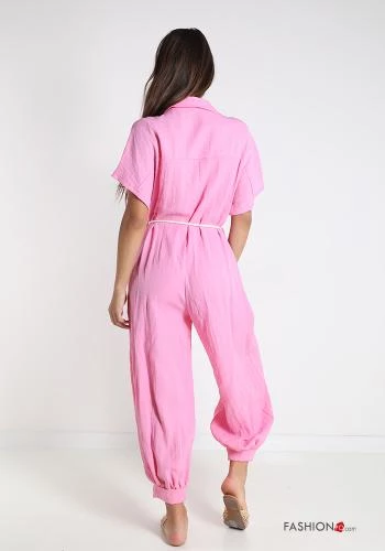  Jumpsuit with belt with pockets with buttons