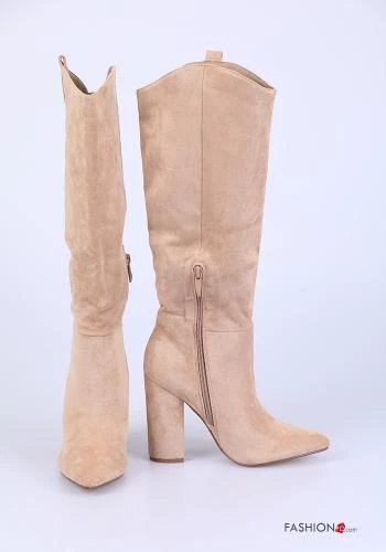  Suede Boots with zip