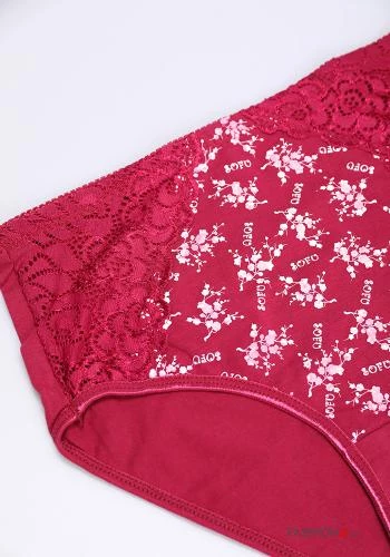 24-piece pack Patterned lace Cotton Briefs 