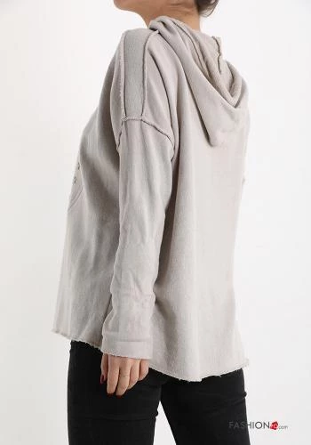  Cotton Sweatshirt with hood